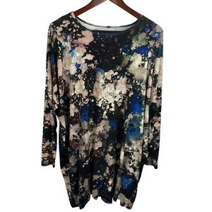 Bryn Walker Size XS Damien Galaxy Lagenlook Tunic Top Oversized Art To Wear New - Picture 1 of 11