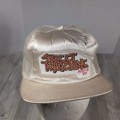 Car Craft Magazine 1989 Street Machine National Trucker Hat Cream Satin EUC - Image 1 of 4