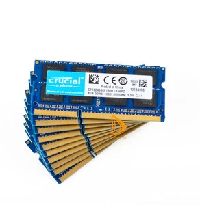 Crucial 10pcs 8GB 2Rx8 PC3-12800S DDR3-1600Mhz SODIMM Laptop-Speicher RAM #Test - Bild 1 von 4