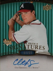 Clint Sammons (Braves) 2008 UD Premier Rookie Signatures Autograph 57/99 Mint+ - Picture 1 of 2