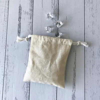500 Cotton Linen Pouch Bag Handmade Jewelry Product Packing Packaging Bag 17x23 - Image 1 of 4