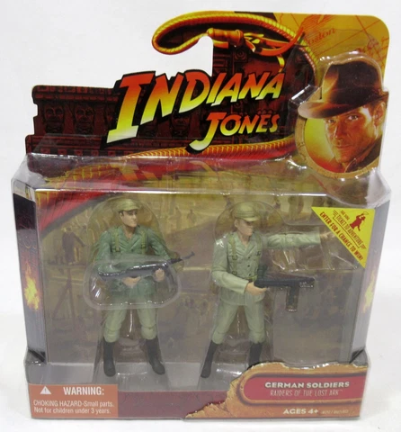 Hasbro Indiana Jones Raiders ROTLA German Soldier 3.75" Figure 2-Pack Sealed Cover