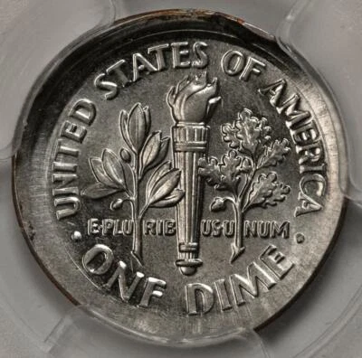 2019 PCGS AU55 Large Broadstruck Out Of Collar Dime Mint Error Only Known X Rare - Image 1 of 4