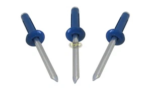 Exploding Cabeza Pequeña Azul Remaches Pop Remache 250ct 3/16" Sujetadores Carreras Triple Plegable - Imagen 1 de 7