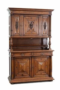 Antique French Renaissance Style Carved Buffet Sideboard Cabinet - Picture 1 of 7