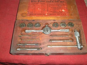 Vintage Blue Point Tap & Die Set TD2500 with Wooden Box - Picture 1 of 3