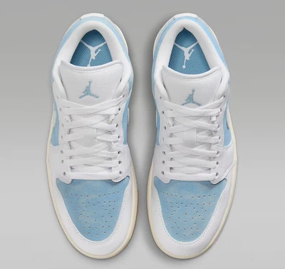 Air Jordan 1 Low SE White Worn Blue Gum Light Brown Women's | Size 5 -`12 - Image 1 of 4