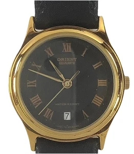 NOS ORIENT Quartz Women’s Watch Gold Plated Seconds Hand Date Stainless Steel - Picture 1 of 14