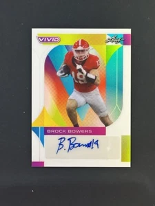 Autógrafo de novato Brock Bowers blanco vivo hoja 2024 #'d 6/6 - Imagen 1 de 2