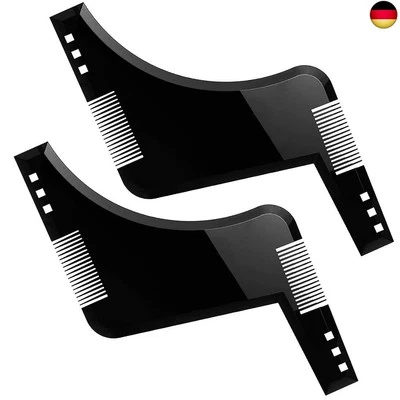 Bartschablone, 2Pcs Bart-Schablone Bartkamm Bartpflege Bartformen für Kinnbart  - Bild 1 von 4