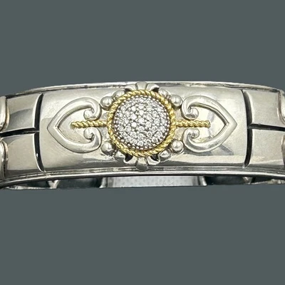 Effy Balissima Sterling Silver 18k Gold Diamond Bracelet - Image 1 of 4