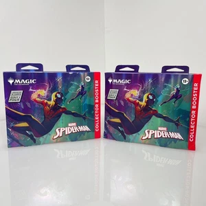 2 Magic The Gathering Spider-Man Box Booster Pack da Collezione Sigillato - Foto 1 di 5