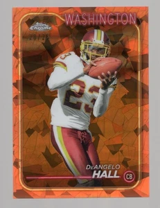 DEANGELO HALL 2024 TOPPS REFRACTOR HIELO AGRIETADO CROMO NARANJA 20/25 PIELES ROJAS #195 - Imagen 1 de 2