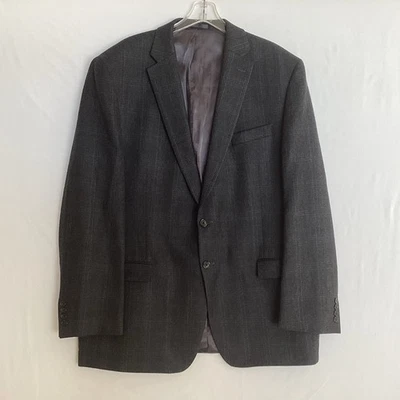 Ralph Lauren Men's Wool Gray Plaid Sport Coat Blazer 48L 2 Button Jacket - Image 1 of 4