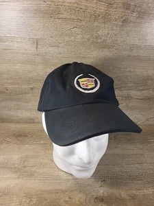 Cadillac Black Cotton Adjustable Baseball Cap Hat 23L - Picture 1 of 11