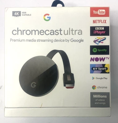 Google Chromecast Ultra Digital HD Media Streamer - Black - Fast Delivery - Image 1 of 4