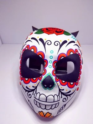 Máscara fantasia feminina multicolorida Day Of the Dead tamanho único - Imagem 1 de 3