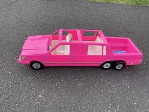 Barbie Doll Size Vintage Hot Pink Stretch Limousine Limo Car Hot Tub 32" Long - Picture 1 of 5