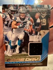 🔥 CHRISTIAN McCAFFREY 🔥 Panini Playoff Football PLAYER WORN Jersey Card. - Picture 1 of 2