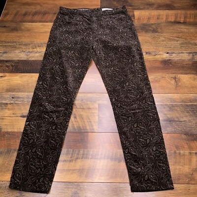 Jeans Adriano Goldschmied tiro alto Stevie tobillo 32R marrón terciopelo antropología  Foto 1 de 4