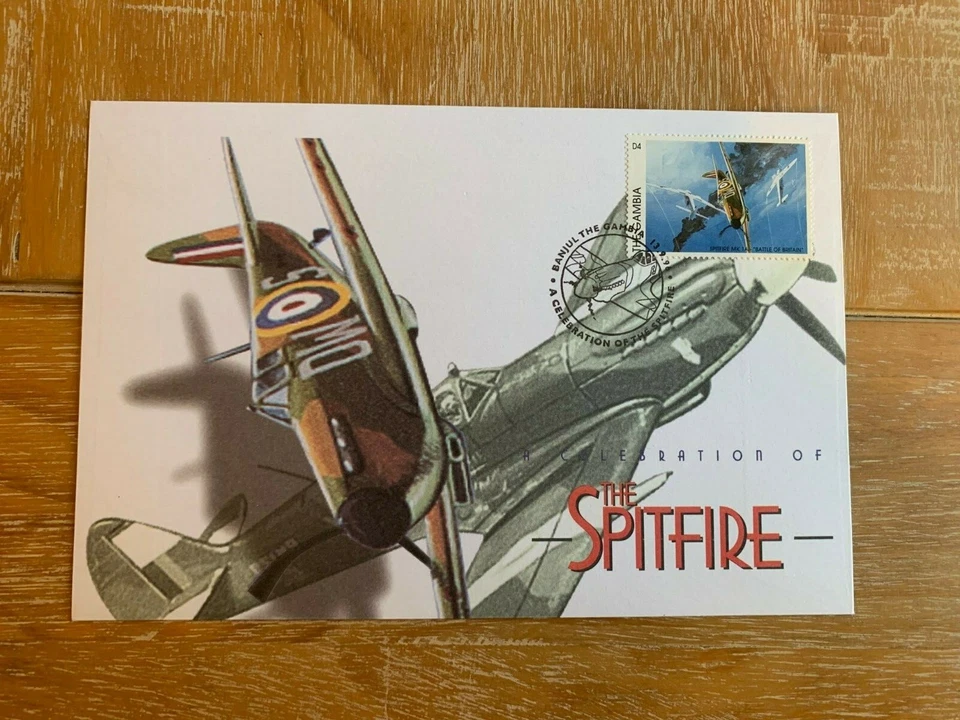 GAMBIA 1996 FDC AVIATION WW2 SPITFIRE MK 1A- BATTLE OF BRITAIN - Image 1 of 1