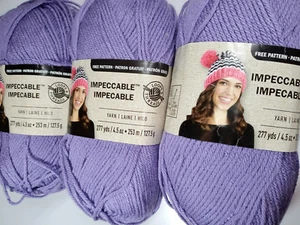 Loops & Threads tadelloses Garnpaket 3 Knäuel - je Sk 277 Yds - Lavendel - Acryl - Bild 1 von 1