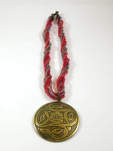 Vintage runder exotischer Halsreif Halskette - Bild 1 von 3