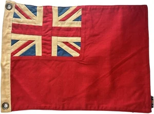 Red Ensign Flag Fully Sewn Merchant Navy Duster 49cm x 33cm Vintage-Look - Picture 1 of 6