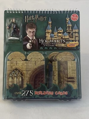 KLUTZ HARRY POTTER HOGWARTS BUILDING CARDS SET W/POTTER FIGURE Fast Ship - Image 1 of 4