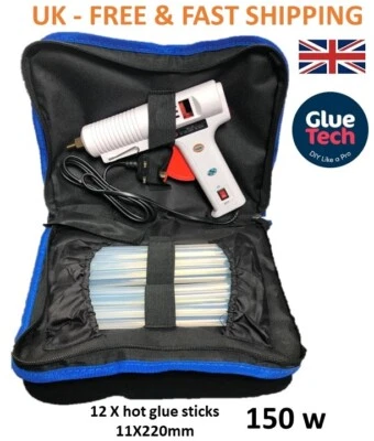 GLUE TECH 150W Hot Melt Glue Gun kits + Adhesive Glue Sticks Professional Craft DIY Hobby
