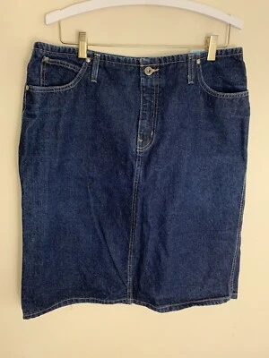 Falda Denim Hidráulica Mujer 15/16 Bolsillos Traseros Abertura Hasta la Rodilla Midi Azul Lavado Foto 1 de 4