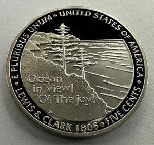 2005-S Jefferson Lewis & Clark 5cent Nickel Proof Coin from US Mint Proof Set. - Picture 1 of 5