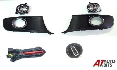 Pour VW Touran Caddy 2010 + Feu Anti Brouillard Grille Kit + Câblage + Phare - Imagen 1 de 4