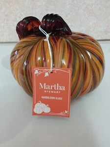 Martha Stewart Handblown Glass Multi-colored Pumpkin - Picture 1 of 7