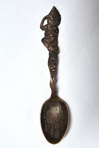 Paye & Baker Cobre Duluth Minn Puente Aéreo Cuchara de Recuerdo Escudo Indio MN - Imagen 1 de 7