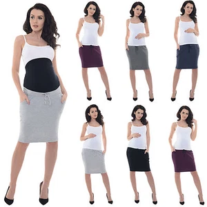 Purpless Maternity, Pregnancy Elasticated OverUnder Belly Band Skirt Skirts 1500 - Picture 1 of 18