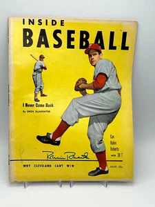 Revista "Inside Baseball" 1953 firmada por Robin Roberts. Salón de belleza 1976 - Imagen 1 de 4