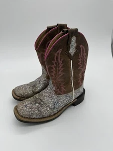 STIVALI DA MONTAGNA SMOKY da bambina 11,5 R Western in pelle marrone, glitter e rosa 3250C - Foto 1 di 7