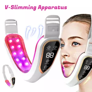 Elektrisches Gesichtsstrafting Gerät LED Therapie Gesicht Abnehmen Massagegerät V-Line Maschine - Bild 1 von 12