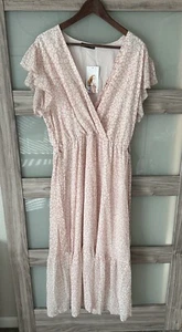 Pretty Garden Womens Floral Wrap V Neck Flare Ruffle Bohemian Maxi Dress (Sz XL) - Picture 1 of 4