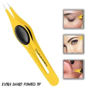 Eye Brow Hair Remover Tweezer Stainless-Steel Hair Beauty Flat Tweezers Plucker - Picture 1 of 3