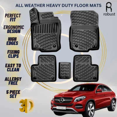 Alfombrillas forros para Mercedes GLE cupé 2015-2019 alfombra 3D resistente para todo tipo de clima Foto 1 de 4