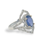 Antique-Inspired Oval Sapphire Ring