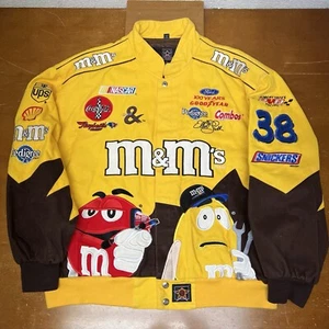 VINTAGE Jeff Hamilton Jacke Herren 2XL gelb Elliott Sadler M&M's JH NASCAR - Bild 1 von 20