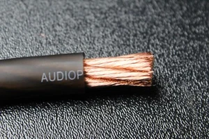0 GAUGE WIRE PER FT BLACK SUPERFLEX 1/0 AWG POWER GROUND CABLE STRANDED CAR - Picture 1 of 4
