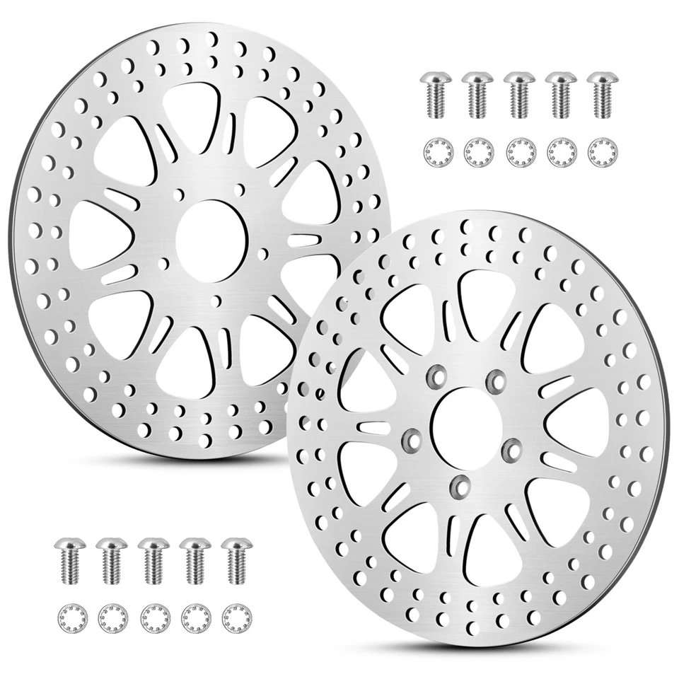 11.8" Harley Front Brake Rotors Bolts for Touring Bagger Road King Street Glide - Image 1 of 4