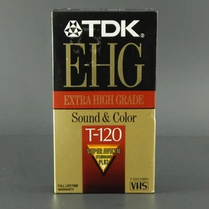 Cinta de casete VHS TDK E-HG T-120 (nueva sellada) - Imagen 1 de 9