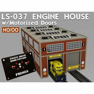 PLS-037 Proses HO/OO Scale Modern Engine House Kit w/Motorized Doors and Lights - Bild 1 von 1