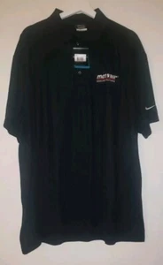 Nike Motivair Cooling Solutions Polo Mens Black Short Sleeve Shirt XXL NWT - Picture 1 of 3
