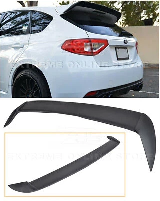 For 08-14 Subaru WRX | STi ABS Rear Roof ADD On Spoiler Lip Wing Extension Kit - Image 1 of 4